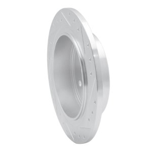 Ford Explorer Sport Trac Brake Rotor (1) - Rear Left - R1 Concepts - Drilled & Slotted - Silver - `03-`05